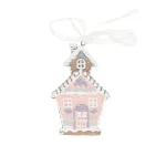 Best Hanger Huis Gingerbread Roze 10 Cm