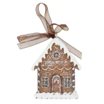 New Hanger Huis Gingerbread Wit 9 Cm