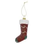 Fashion Hanger Kerstsok Rood Groen 6 X 11 Cm
