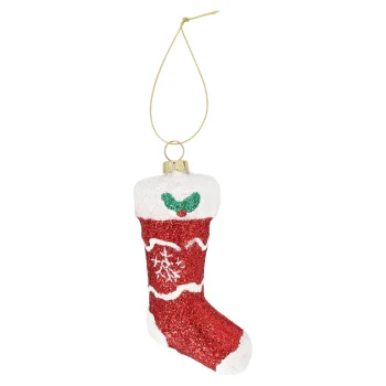 Best Hanger Kerstsok Rood Wit 6 X 11 Cm