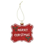 Online Hanger Merry Christmas Rood 9 X 8 Cm