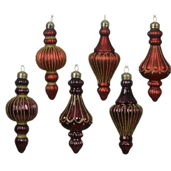 Clearance Decoris Hanger Pegel Glas Rood 16 Cm