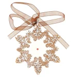 Best Hanger Sneeuwvlok Gingerbread Wit 8 Cm