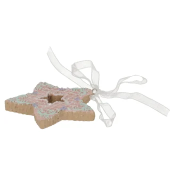 Hot Hanger Ster Gingerbread Roze 8 Cm