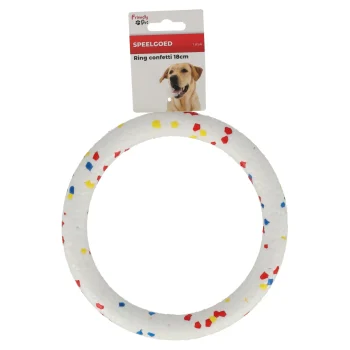 Fashion Friendly Pet Hondenpeelgoed Ring Confetti 18cm