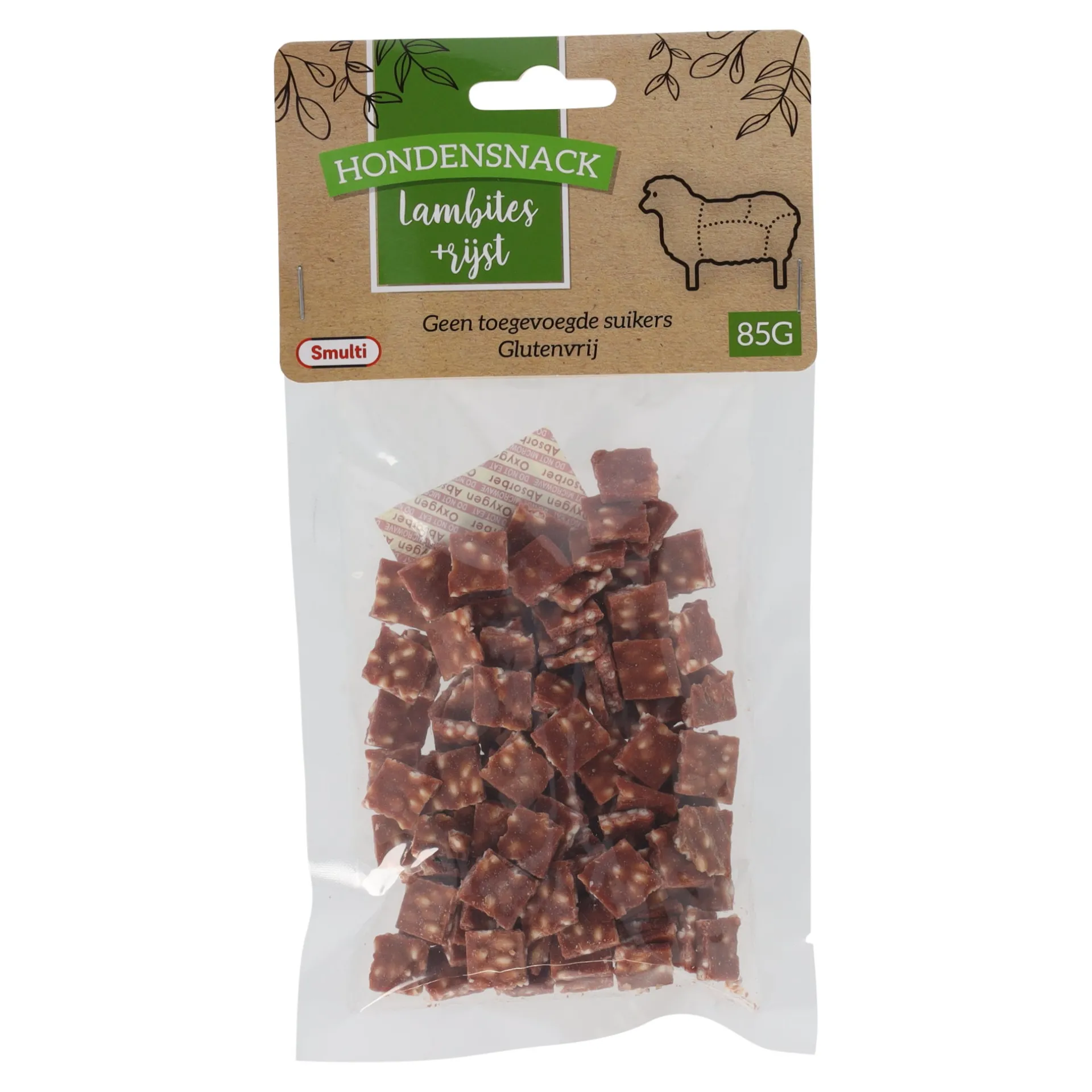 hondensnack-bites-lam-met-rijs-fugDyrcD-1.webp Hot Smulti Hondensnack Bites Lam Met Rijst 85 Gr