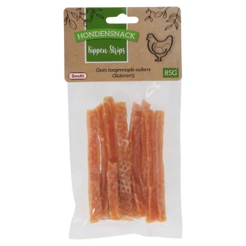 Hot Smulti Hondensnack Kip Strips 85G