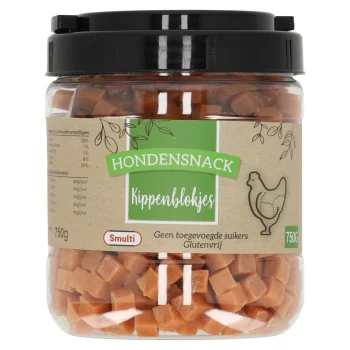 Clearance Smulti Hondensnack Kippenblokjes 750g