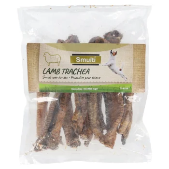 Outlet Smulti Hondensnack Natuur Lamsluchtpijp 5-6cm 200gr