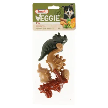 Outlet Smulti Hondensnack Veggie Dino Mix M 120g