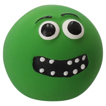 New Friendly Pet Hondenspeelgoed Bal Funny Face 6cm