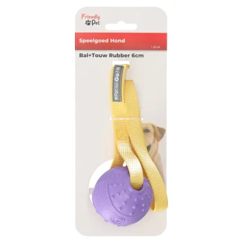 Outlet Friendly Pet Hondenspeelgoed Bal Rubber+touw 6cm