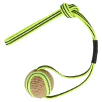 Hot Friendly Pet Hondenspeelgoed Juru Trektouw+bal+ Handvat Geel