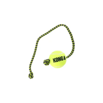 New Kong Hondenspeelgoed Squeakair Bal Met Touw M