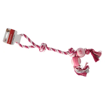 New Friendly Pet Hondenspeelgoed Touw+2 Ballen 55cm
