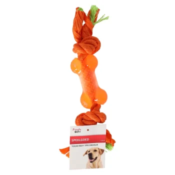 Outlet Friendly Pet Hondenspeelgoed Touw+bot TPR Oranje