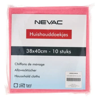 New Nevac Huishouddoek 38 X 40 Cm Roze 10st