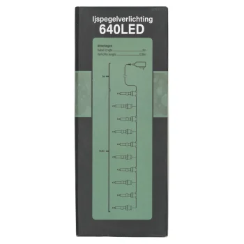 New O'malley Ijspegel Verlichting Slow Flash 640 LED Warm Wit