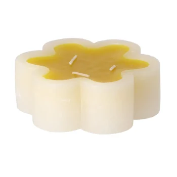 Best Decoris Kaars Bloem Geel 12 X 4 Cm