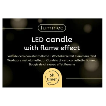 Sale Lumineo Kaars Led Glitter Goud 15 Cm