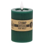 New O'malley Kaars Rib Melt LED 7 X 10 Cm Donkergroen