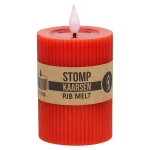 Sale O'malley Kaars Rib Melt LED 7 X 10 Cm Rood