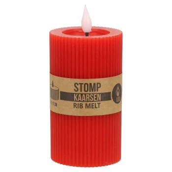 Online O'malley Kaars Rib Melt LED 7 X 12 Cm Rood
