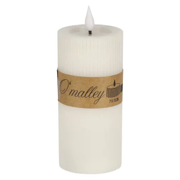 Fashion O'malley Kaars Rib Melt LED 7 X 15 Cm Wit