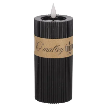 Fashion O'malley Kaars Rib Melt LED 7 X 15 Cm Zwart