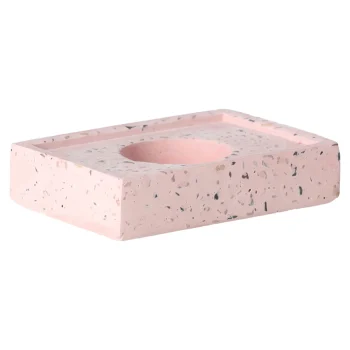 New Natural Collections Kaarshouder Cement Roze 10 X 7 X 2 Cm