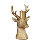 Online Mica Decorations Kandelaar Hert Goud 12cm