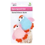New Friendly Pet Kattanspeeltje Eend Kleur 6 Cm 2st.