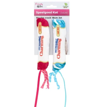 Hot Friendly Pet Kattanspeeltje Pluche Crack 18 Cm 2st.