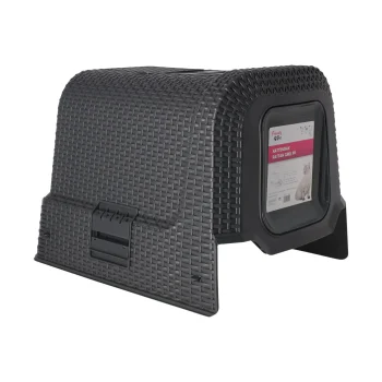 Hot Friendly Pet Kattenbak Rattan Grijs FP