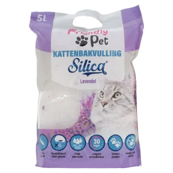 Clearance Friendly Pet Kattenbakvulling Silica 5L + Lavendel