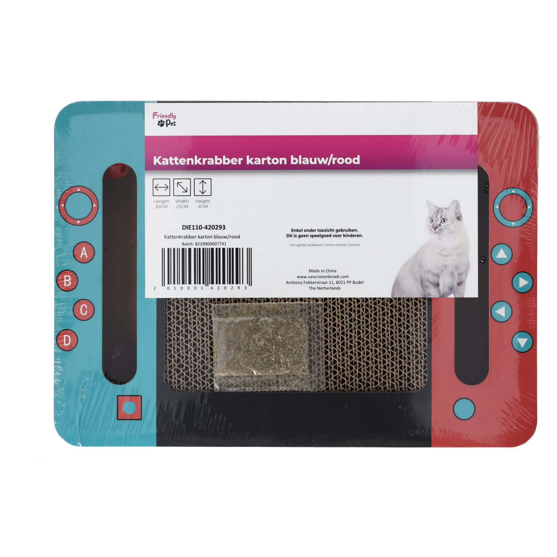 kattenkrabber-karton-blauwrood-oZqUDssb-0.webp Sale Friendly Pet Kattenkrabber Karton Blauw/rood