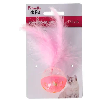Clearance Friendly Pet Kattenspeeltje Bal + Pluim