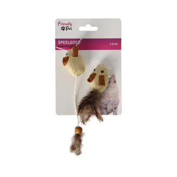 New Friendly Pet Kattenspeeltje Muis + Veer Eco FP