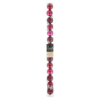 Hot O'malley Kerstbal 3cm Mix Tube 14st Festive Pink