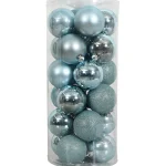 Online O'malley Kerstbal 4cm Mix Koker 24st Iceblue