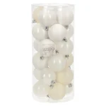 Discount O'malley Kerstbal 4cm Mix Koker 24st Wit