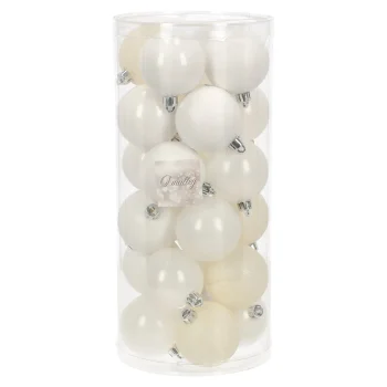 Discount O'malley Kerstbal 4cm Mix Koker 24st Wit