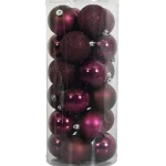 Discount O'malley Kerstbal 6cm Mix Koker 24st Ruby Red