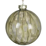 Best Decoris Kerstbal Glas Rosemarijn 8 Cm