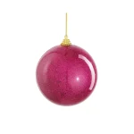 Fashion Mica Decorations Kerstbal Onbreekbaar Fuchsia 10cm