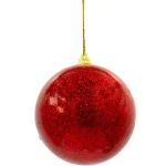 Outlet Mica Decorations Kerstbal Onbreekbaar Rood 8 Cm