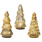 Discount Kerstboom Glas Led Goud 17 Cm