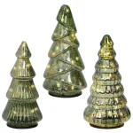 Discount Kerstboom Glas Led Groen 17 Cm