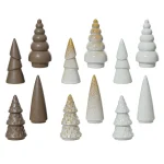 New Kerstboom Porselein Beige 15 Cm