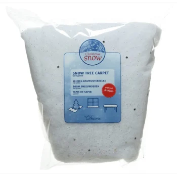 New Decoris Kerstboomdeken Sneeuw Met Glitter 100 Cm